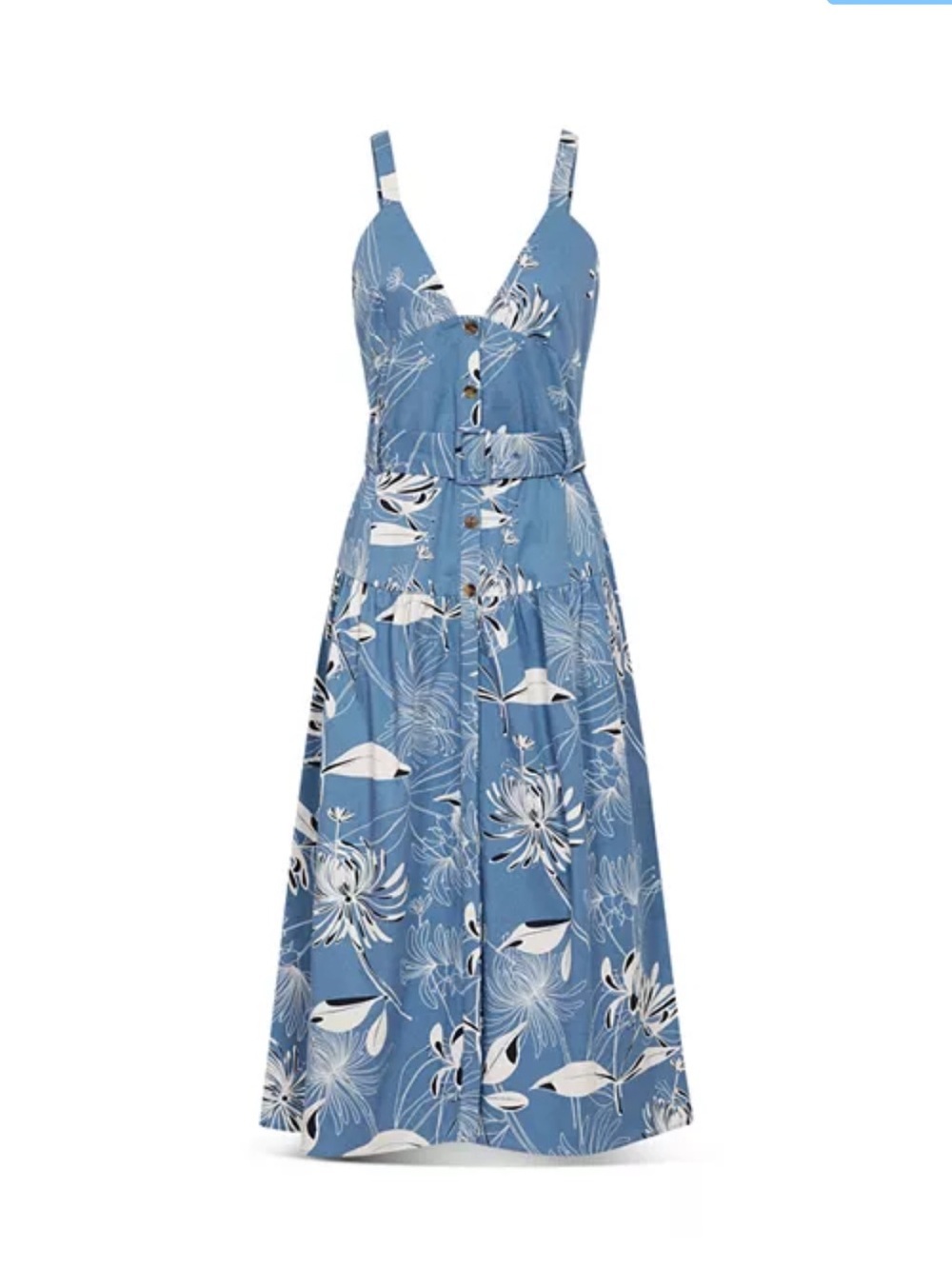 Reiss Noah Floral Button-Front Sundress